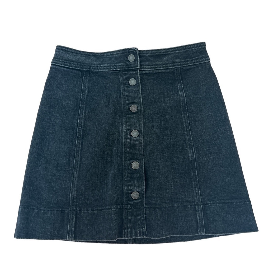 Classic Black Denim Skirt
